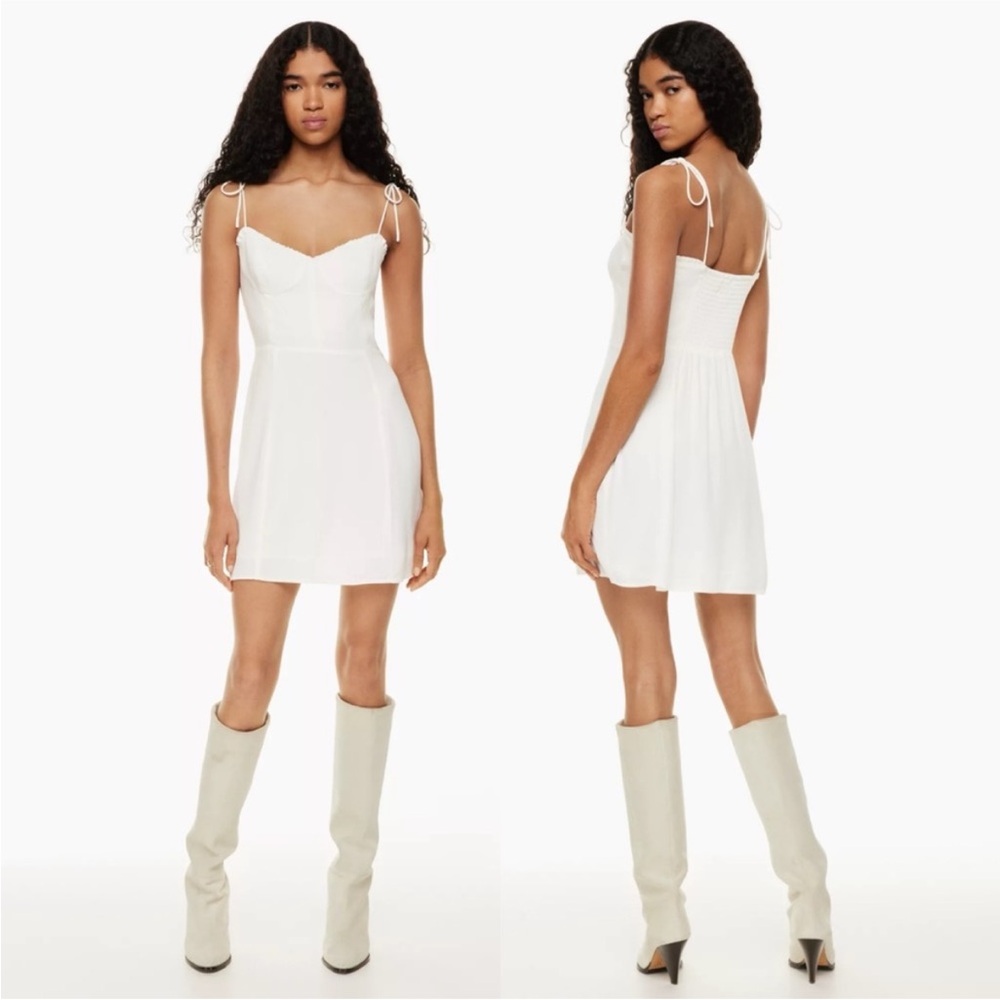 Wilfred White Mini Dress with Spaghetti Straps